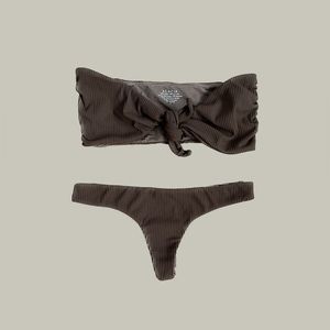 Acacia Chocolate Ribbed Set